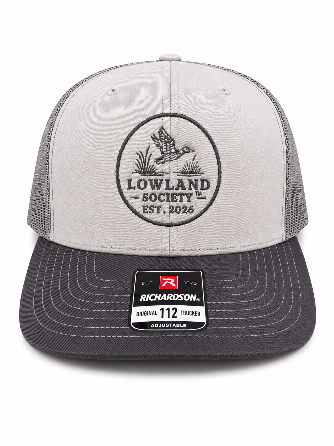 Lowland Society Heritage Duck Richardson 112 Trucker Hat - Silver/Charcoal