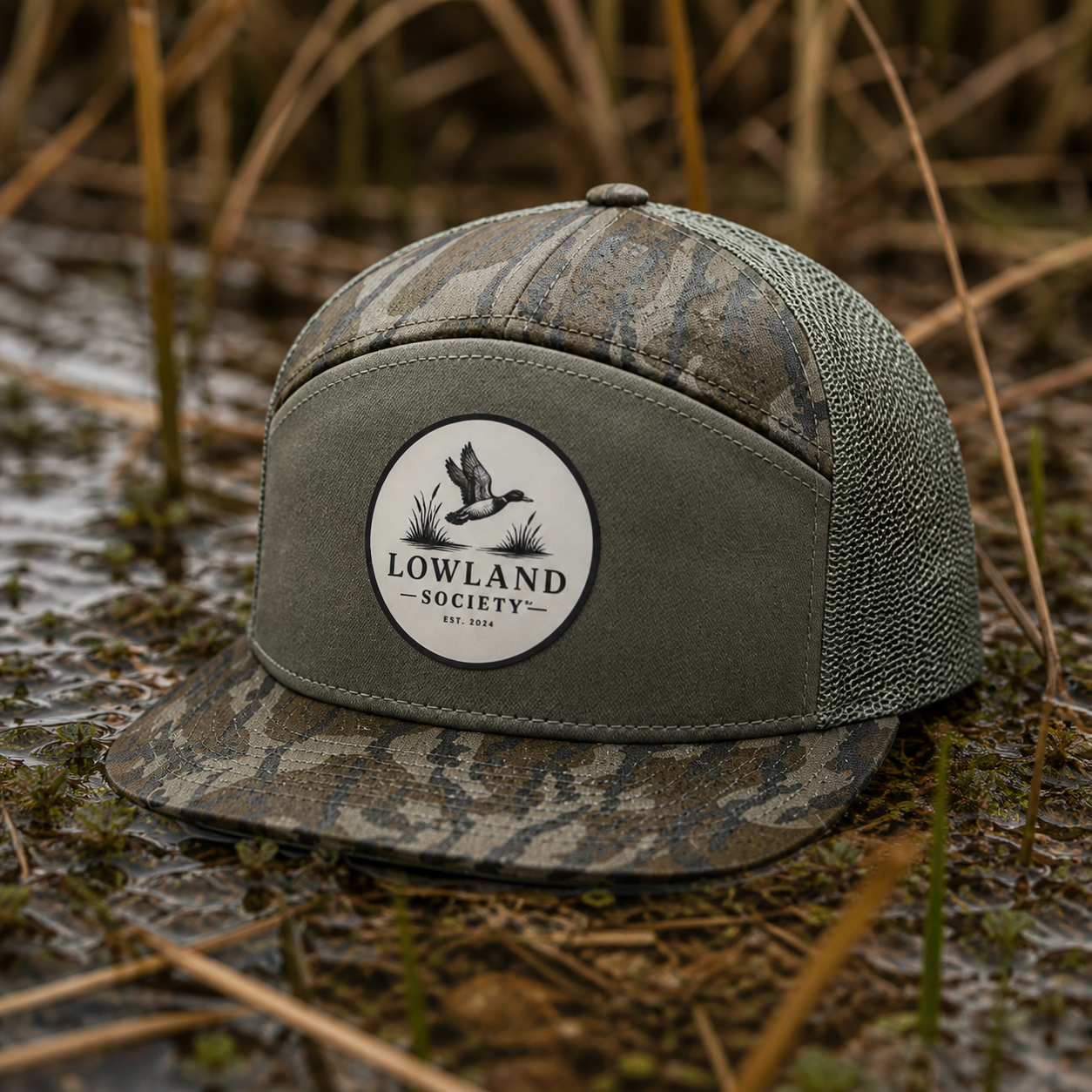 Lowland Society Camo Patch Hat- Richardson 168